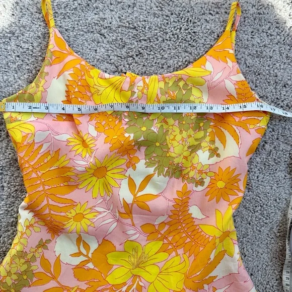 RARE VINTAGE 60s flower child DRESS - Picture 6 of 8